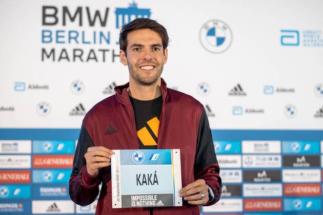 Bilder des Jahres 2022, Sport 09 September Sport Themen der Woche KW38 Sport Bilder des Tages Der ehemalige Fußballspieler Kaka aus Brasilien bei einer Pressekonferenz vor seinem ersten BMW Berlin Marathon 2022 im Hotel InterContinental Berlin am 23.09.22. PK BMW Berlin Marathon 2022