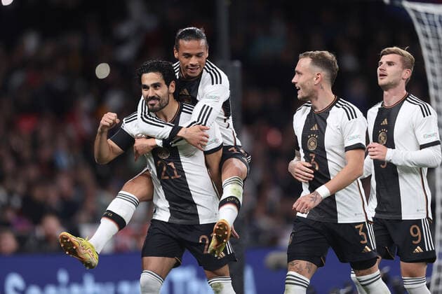 Bilder des Jahres 2022, Sport 09 September Sport Themen der Woche KW39 Sport Bilder des Tages England v Germany 26 September 2022, London - UEFA Nations League - League A (Group 3) - England v Germany - Ilkay Gundogan of Germany celebrates after scoring their first goal - Photo: Charlotte Wilson Offside. London UK Copyright: xCharlottexWilsonx xOffsidexOffside