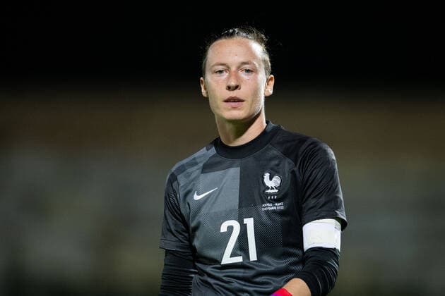 221111 Goalkeeper Pauline Peyraud-Magnin of France during the International Friendly, Länderspiel, Nationalmannschaft football match between France and Norway on November 11, 2022 in La Nucia. Photo: Vegard Grott BILDBYRAN kod VG VG0374 bbeng fotboll football soccer fotball träningslandskamp privatlandskamp landskamp international friendly norge norway dam frankrike france Copyright: VEGARDxGRoTT BB221111VG033