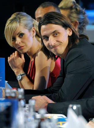 STOCKHOLM 2008-11-17 Inter Milan s Swedish striker Zlatan Ibrahimovic and girlfriend Helena Seger arrive to the Swedish Soccer Award 2008 Gala dinner at the Globen Arena in Stockholm, Sweden, November 17, 2008. STOCKHOLM SWEDEN x10080x