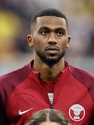 AL KHOR - Abdulaziz Hatem of Qatar during the FIFA World Cup, WM, Weltmeisterschaft, Fussball Qatar 2022 group A match between Qatar and Ecuador at Al Bayt Stadium on November 20, 2022 in Al Khor, Qatar. AP Dutch Height MAURICE OF STONE FIFA World Cup Qatar 2022 2022 xVIxANPxSportx xMauricexvanxSteenxWKxIVx