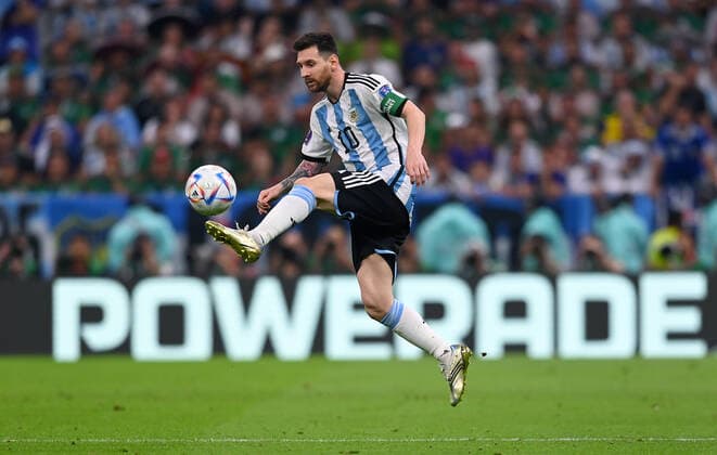 FUSSBALL WM 2022 VORRUNDE GRUPPE C Argentinien - Mexiko 26.11.2022 Lionel Messi (Argentinien)