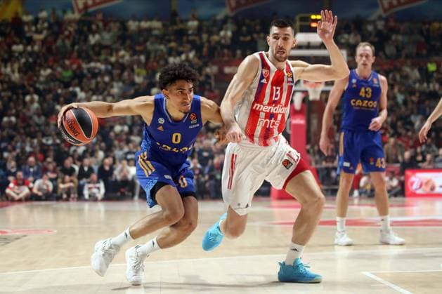 Bilder des Jahres 2023, Sport 02 Februar Bilder des Jahres 2023, Sport 02 Februar Sport Themen der Woche KW08 Sport Bilder des Tages Basketball Belgrad 24.02.2023 Saison 2022 2023 Euroleague Regular Season Roter Stern Belgrad - Alba Berlin Maodo Lo (Alba Berlin, No.00) Ognjen Dobric (Belgrad, No.13)