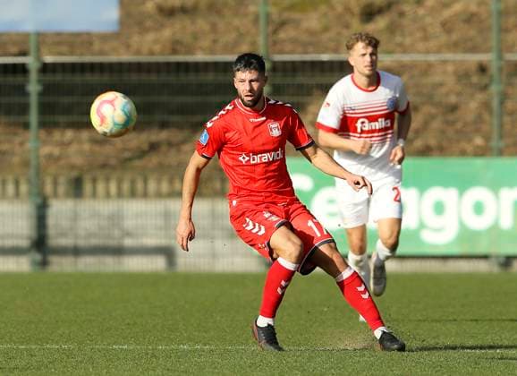 Foto : Kevin YAKOB ( Aarhus ) Fussball 2. Liga Thu. 23.03.2023 Holstein Kiel - GF Aarhus 0 - 2