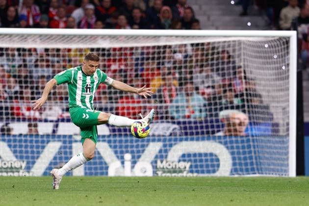 April 2, 2023, MADRID, MADRID, SPAIN: Joaquin Sanchez of Real Betis in action during the spanish league, La Liga Santander, football match played between Atletico de Madrid and Real Betis Balompie at Civitas Metropolitano stadium on April 02, 2023, in Madrid, Spain. MADRID SPAIN - ZUMAa181 20230402_zaa_a181_245 Copyright: xOscarxJ.xBarrosox