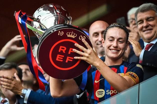 Alexia Putellas FC Barcelona, Barca Fem) during a Liga F match between FC Barcelona Femeni and Sporting Club de Huelva at Estadi Johan Cruyff, in Barcelona, Spain on April 30, 2023. (Photo Felipe Mondino) Copyright: x@FELIPExMONDINOx