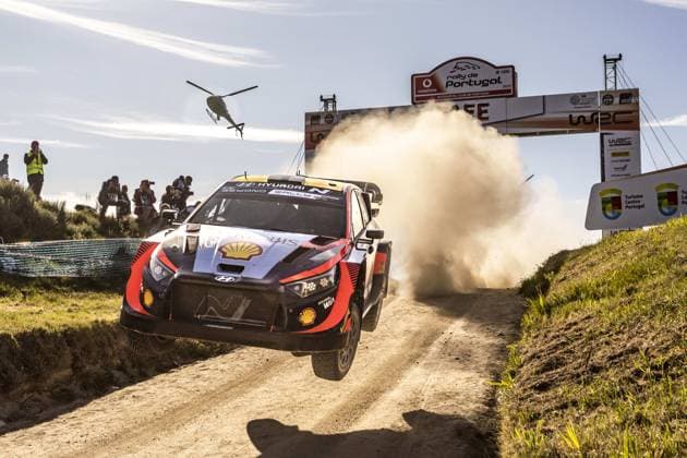 Bilder des Jahres 2023, Sport 05 Mai Sport Themen der Woche KW19 04 Esapekka LAPPI (FIN), Janne FERM (FIN), HYUNDAI SHELL MOBIS WORLD RALLY TEAM, HYUNDAI i20 N Rally1 Hybrid, WRC, Motorsport Rallye, WM action during the Rally de Portugal 2023, 5th round of the 2023 WRC World Rally Car Championship, from May 11 to 14, 2023 in Matosinhos, Portugal - AUTO - WRC - RALLY DE PORTUGAL 2023 DPPI Panoramic RPPA_05_Portugal_2023_544