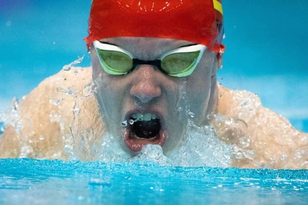Bilder des Jahres 2023, Sport 05 Mai Sport Themen der Woche KW19 Sport Bilder des Tages Impressionen 37. IDM Schwimmen 2023 14. Mai 2023 37. IDM Schwimmen in Berlin Schwimm- und Sprunghalle im Europasportpark (SSE) Josia Topf schwimmt Weltrekord CREDIT: Ralf Kuckuck