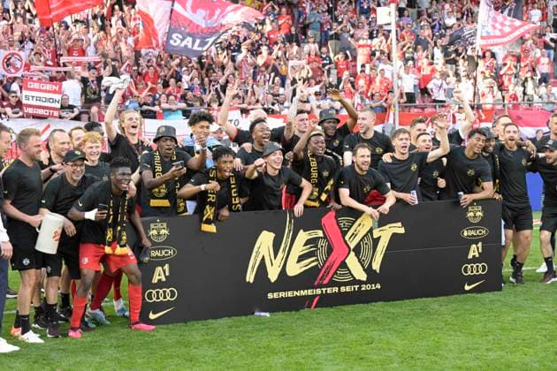 Bilder des Jahres 2023, Sport 05 Mai Sport Themen der Woche KW20 Sport Bilder des Tages Salzburg, Österreich 21. Mai 2023: Admiral Bundesliga - 2022 2023 - Sp. 30 - RB Salzburg vs. SK Puntigamer Sturm Graz Im Bild: vorzeitiger Meister FC Red Bull Salzburg Red Bull Arena Copyright: xFotostandx xWassmuthx