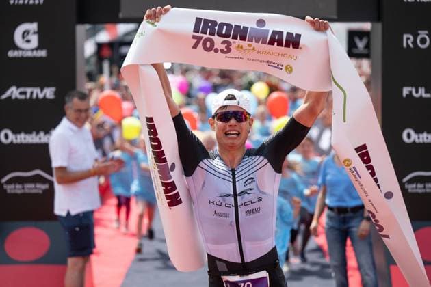 Bilder des Jahres 2023, Sport 05 Mai Sport Themen der Woche KW20 Sport Bilder des Tages Ironman 70.3 Kraichgau 2023, 21.05.2023, Mitteldistanz Rico Bogen (GER), Ironman 70.3 Kraichgau 2023, 21.05.2023 Copyright: xBEAUTIFULxSPORTS Nagelx