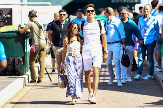 Formel 1 GP Monaco. Samstag 27.05.2023 George Russell (GBR) Mercedes AMG F1 Team mit Freundin Carmen Montero; Formel 1 GP Monaco. Samstag 27.05.2023 Copyright: xBEAUTIFULxSPORTS Erlhofx