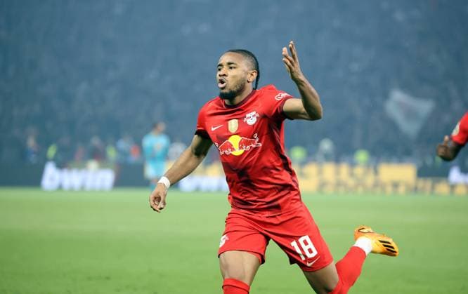 03.06.23 DFB-Pokal Finale RB Leipzig - Eintracht Frankfurt Deutschland, Berlin, 03.06.2023, Fussball, DFB-Pokal, Finale, RB Leipzig - Eintracht Frankfurt: Christopher Nkunku (RB Leipzig); Jubel Tor 1:0 Nkunku.