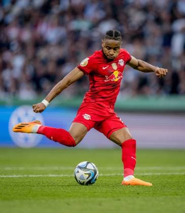 Leipzigs Christopher Nkunku. DFB-Pokalfinale 2023 Eintracht Frankfurt - RB Leipzig 0:2. 3. Juni 2023 Olympiastadion, Berlin. SG Eintracht Frankfurt - RB Leipzig 0:2