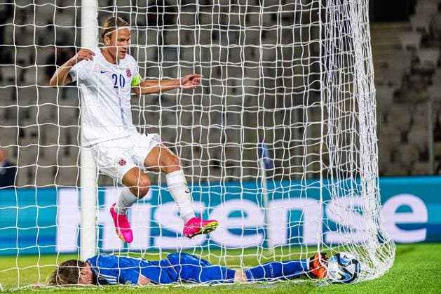 Bilder des Jahres 2023, Sport 06 Juni Sport Bilder des Tages 230628 Erik Botheim of Norway celebrates after scoring the 0-1 goal during the UEFA European Under-21 Championship group stage football match between Italy and Norway on June 28, 2023 in Cluj-Napoca. Photo: Marius Simensen BILDBYRAN COP 238 MM0023 bbeng euro under-21 football fotball fotboll italia jubel norge norway soccer taly U21, U 21 u21-em uefa european under-21 championship Copyright: MARIUSxSIMENSEN BB230628BB312