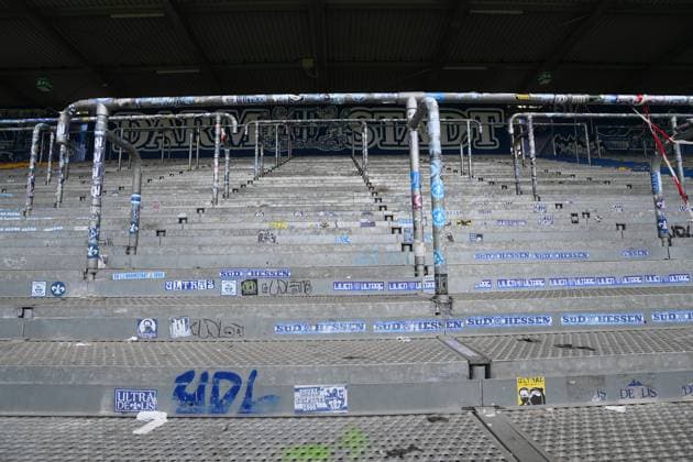 Übersicht des Stadion am Böllenfalltor des SV Darmstadt 98 fotografiert beim Fußball Testspiel Spiel Darmstadt 98 gegen Norwich City am 12.7.2023 in Darmstadt. (DFL DFB REGULATIONS PROHIBIT ANY USE OF PHOTOGRAPHS as IMAGE SEQUENCES and or QUASI-VIDEO)