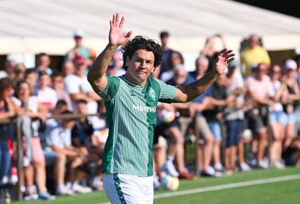 Sport Themen der Woche KW28 Sport Bilder des Tages Fussball 100 Jahre SV Mitteltal - Obertal (Kreis Freudenstadt) 15.07.2023 Traditionsmannschaften VfB Stuttgart - Werder Bremen Teamvorstellung: Nelson Valdez (SV Werder Bremen)
