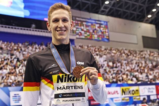 Bilder des Jahres 2023, Sport 07 Juli Sport Themen der Woche KW29 Sport Bilder des Tages Lukas Märtens, GER, during 2023 aquatic worlds in Fukuoka, mens 400m freestyle, 23 07 2023; -