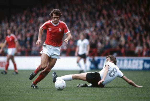 Nottingham Forest v Ipswich Town 03 November 1979 - Football League Division One - Nottingham Forest v Ipswich Town - Trevor Francis of Nottingham Forest takes the ball past Arnold Muhren. Trevor Francis (Photo by Gerry Cranham). Nottingham UK Copyright: xGerryxCranhamxOffside