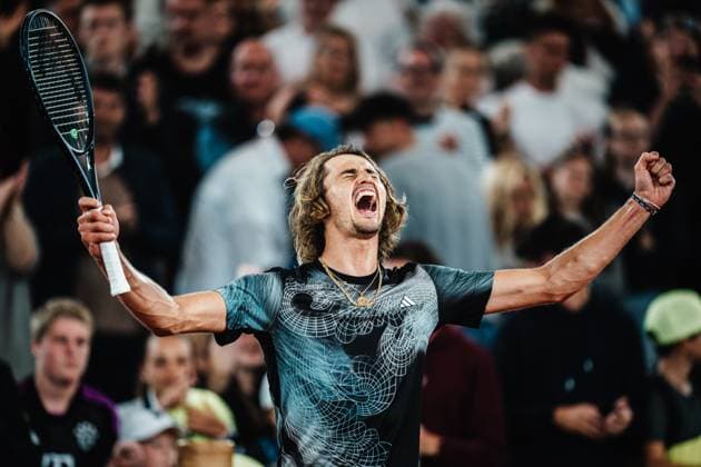 Bilder des Jahres 2023, Sport 07 Juli Sport Themen der Woche KW30 Sport Bilder des Tages Tennis Männer ATP, Tennis Herren Tour 500 European Open Hamburg Arthur Fils (FRA) vs. Alexander Zverev (GER) 29.07.2023 Alexander Zverev (GER) jubelt denn er hat das Halbfinale gewonnen Hamburg Tennis am Rothenbaum Hamburg Deutschland