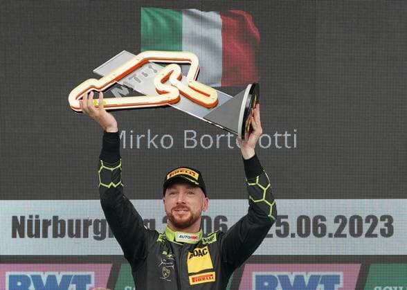 Bilder des Jahres 2023, Sport 08 August Sport Themen der Woche KW31 05.08.2023, Nürburgring, Nürburg, DTM 2023, Nürburgring, 04.08. - 06.08.2023 , im Bild Sieger des Rennens ams Samstag, Mirko Bortolotti, SSR Performance Nürburg Nürburgring Rheinland-Pfalz Deutschland