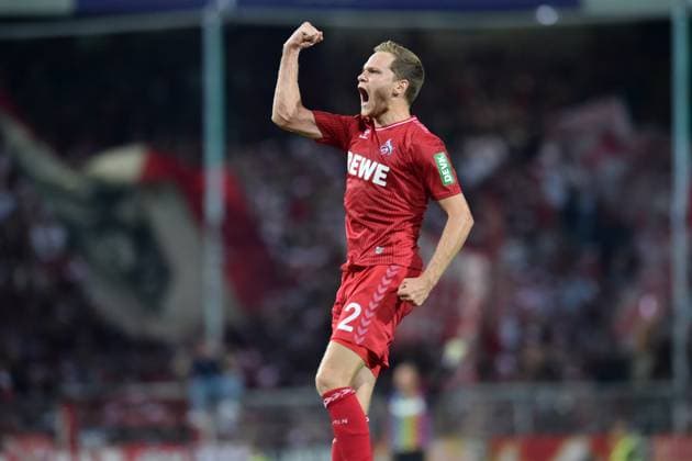 Bilder des Jahres 2023, Sport 08 August Sport Themen der Woche KW33 Sport Bilder des Tages DFB Pokal - VfL Osnabrück - 1. FC Köln am 14.08.2023 an der Bremer Brücke in Osnabrück Jubel, Torjubel, Torschuetze, Torschütze Benno Schmitz (Koeln) jubelt nach seinem Tor zum 0:1.