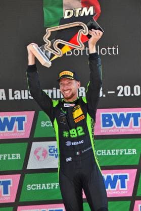 Bilder des Jahres 2023, Sport 08 August 20.08.2023, xekx, Motorsport, DTM Rennen Lausitzring - Saison 2023 emspor, 1.Platz, Sieger Mirko Bortolotti (I SSR Performance), Lamborghini Huracan GT3 Evo2 (DFL DFB REGULATIONS PROHIBIT ANY USE OF PHOTOGRAPHS as IMAGE SEQUENCES and or QUASI-VIDEO) Klettwitz