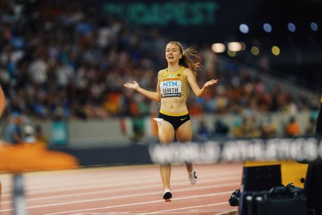 Bilder des Jahres 2023, Sport 08 August Sport Themen der Woche KW34 Sport Bilder des Tages World Athletics Championships Budapest 23; Hungary, 23.08.2023 Olivia Gürth (GER Germany) during the 3000 Metres Steeplechase on Day 5 of the World Athletics Championships Budapest 23 at the National Athletics Centre in Budapest, Hungary on August 23, 2023. Copyright: xBEAUTIFULxSPORTS Flatemerschx