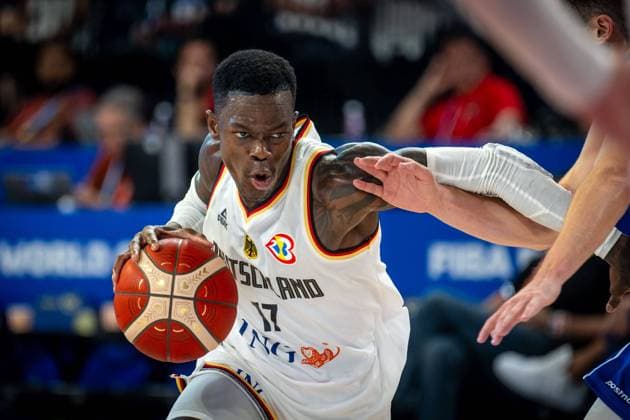Bilder des Jahres 2023, Sport 08 August Sport Bilder des Tages Basketball Okinawa 29.08.2023 FIBA Basketball World Cup 2023 Weltmeisterschaft der Männer Deutschland (GER) - Finnland (FIN) Dennis Schröder Schroeder (Deutschland, No.17) Schröder Schroder