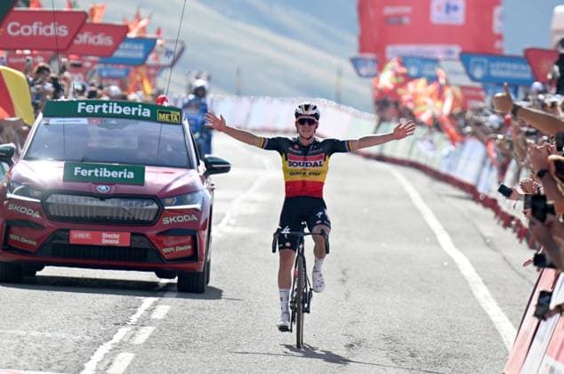 Bilder des Jahres 2023, Sport 09 September Bilder des Jahres 2023, Sport 09 September Sport Themen der Woche KW36 Sport Bilder des Tages 09-09-2023 Vuelta A Espana; Tappa 14 Sauveterre De Bearn - Larra Belagua; 2023, Soudal - Quickstep; Evenepoel, Remco; Larra Belagua;