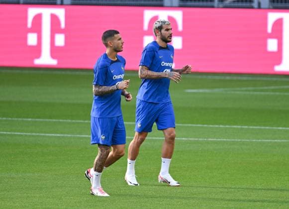 Lucas Hernandez (Frankreich), Theo Hernandez (Frankreich), v.li. 11.09.2023, Training der französischen Fussball Nationalmannschaft im Signal Iduna Park vor dem Länderspiel gegen Deutschland Dortmund Signal Iduna Park Deutschland