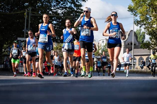 24.09.2023,Berlin,49. BMW BERLIN-MARATHON,Impressionen,Ortsteil Schmargendorf im Bezirk Wilmersdorf.Hohenzollerndamm.