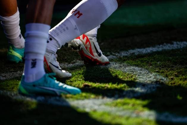 September 30, 2023, MADRID, MADRID, SPAIN: Nike Air of Radamel Falcao of Rayo Vallecano during the spanish league, LaLiga EA Sports, football match played between Rayo Vallecano and RCD Mallorca at Estadio de Vallecas on September 30, 2023, in Madrid, Spain. MADRID SPAIN - ZUMAa181 20230930_zaa_a181_113 Copyright: xOscarxJ.xBarrosox