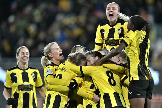 Bilder des Jahres 2023, Sport 11 November Sport Themen der Woche KW47 Häcken celebrates Katariina Kosola ( 30) goal (2-1) during the UEFA Women s Champions League football match, group D, between Häcken and Real Madrid at Hisingen Arena in Gothenburg, Sweden, November 23 2023. GOTHENBURG SWEDEN x9200x