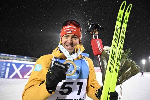 Bilder des Jahres 2023, Sport 12 Dezember Sport Themen der Woche KW48 Sport Bilder des Tages ÖSTERSUND 20231202 Philipp Nawrath, Tyskland, vinner herrarnas sprint 10 km vid världscuptävlingarna i skidskytte pa Östersunds skidstadion. ÖSTERSUND Sverige x10050x