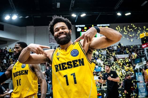 Bilder des Jahres 2023, Sport 12 Dezember Sport Themen der Woche KW51 Sport Bilder des Tages Silas Melson (MHP Riesen Ludwigsburg, 11), GER, MHP Riesen Ludwigsburg vs. AEK betsson Athen, Basketball, Champions League, Hauptrunde, Gruppe D, Spielzeit 2023 2024, 20.12.2023, 20.12.2023, GER, MHP Riesen Ludwigsburg vs. AEK betsson Athen, Basketball, Champions League, Hauptrunde, Gruppe D, Spielzeit 2023 2024, 20.12.2023, 20.12.2023 Ludwigsburg Copyright: xEibner-Pressefotox EP_SWA