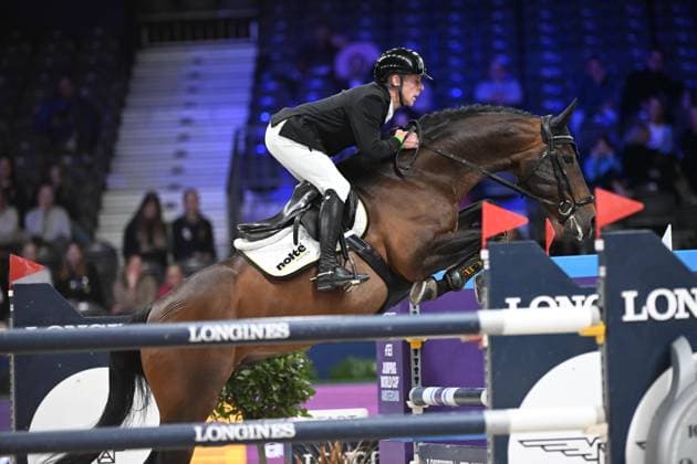 Bilder des Jahres 2024, Sport 01 Januar Sport Themen der Woche KW04 Sport Bilder des Tages 20240126 Jumping Amsterdam AMSTERDAM, NETHERLANDS - JANUARY 26 2024 : Marcus Ehning ridding Stargold at - Jumping Amsterdam on January 26, 2024 in Amsterdam, . Copyright Thomas Reiner - ThomasReiner.pro Amsterdam Nord Holland Netherlands