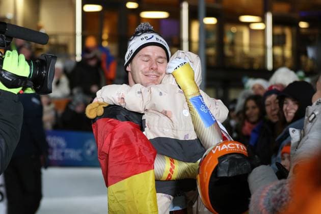 Bilder des Jahres 2024, Sport 02 Feburar Sport Themen der Woche KW08 Sport Bilder des Tages BMW IBSF World Championships Bob & Skeleton 2024 Winterberg Christopher Grotheer (GER); Skeleton WM 2024; Bob & Skeleton WM 2024; Eisarena Winterberg; Bobbahn Winterberg; Copyright: xBEAUTIFULxSPORTS Bernhardtx