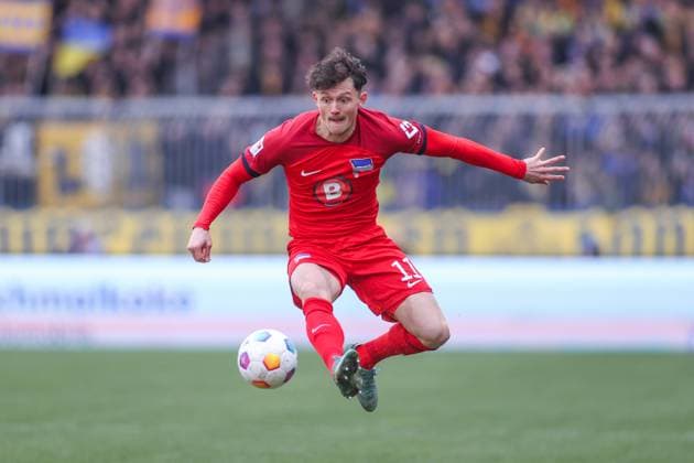 24.02.2024, Fussball, 2. Bundesliga, 23. Spieltag, Saison 2023 2024, Eintracht Braunschweig - Hertha BSC, Fabian Reese (Hertha BSC) Braunschweig Eintracht Stadion NDS Deutschland xRHR-FOTO TRx Copyright: RHR-FOTOx RHR-FOTO TR