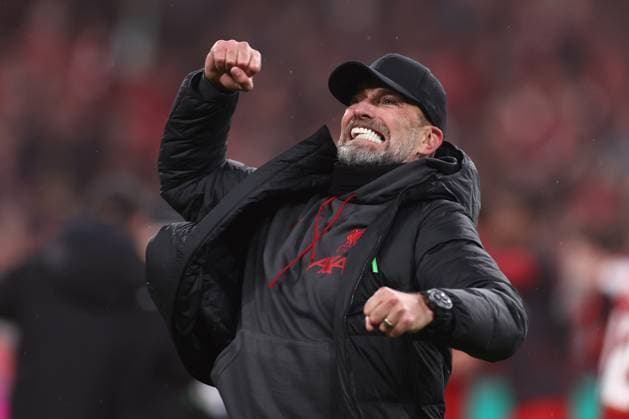 Chelsea v Liverpool 25 February 2024, London - Carabao Cup Final - Chelsea v Liverpool - Liverpool manager Jurgen Klopp celebrates victory - Photo: Jacques Feeney Offside. London UK Copyright: xJacquesxFeeneyx xOffsidexOffside