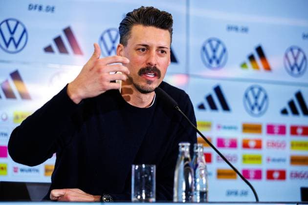 Sport Themen der Woche KW10 Sport Bilder des Tages Pressekonferenz im DFB-Campus, Update zur Trainingsphilosophie Deutschland, 06.03.2024 Sandro Wagner (Assistenztrainer, DFB Männer-Nationalmannschaft) Pressekonferenz im DFB-Campus, Training und Entwicklung, gibt ein Update zur Trainingsphilosophie in Deutschland am 06.03.2024 im DFB-Campus Frankfurt Copyright: xBEAUTIFULxSPORTS Hahnex