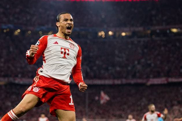 Bilder des Jahres 2024, Sport 04 April Sport Themen der Woche KW18 Sport Bilder des Tages UEFA Champions League: FC Bayern München - Real Madrid; 30.04.2024 Jubel zum 1:1 durch Leroy Sane (FC Bayern München, 10) UEFA Champions League: FC Bayern München - Real Madrid, München, Allianz Arena Copyright: xBEAUTIFULxSPORTS Wunderlx