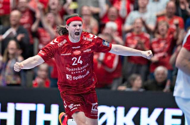 Bilder des Jahres 2024, Sport 05 Mai Sport Themen der Woche KW18 Sport Bilder des Tages Aalborg Handball s Mikkel Hansen celebrates in the EHF Champions League playoff men s handball match between Aalborg Handball and Telekom VeszprÃ m HC in the Sparekassen Denmark Arena Aalborg, Wednesday, May 1, 2024.. (Photo: Henning Bagger Ritzau Scanpix) , Aalborg Denmark Copyright: HenningxBagger HenningxBaggerx spdk20240501-210012-L