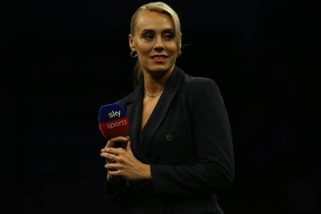 Darts BETMGM Premier League Sky Sports Presenter Emma Paton during the BETMGM Premier League darts 2024 at First Direct Arena, Leeds, United Kingdom on 9 May 2024. Leeds First Direct Arena West Yorkshire United Kingdom Editorial use only , Copyright: xJohnxBradleyx PSI-19637-0013