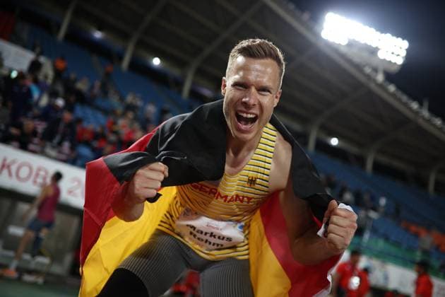 Bilder des Jahres 2024, Sport 05 Mai Sport Themen der Woche KW21 Sport Bilder des Tages Kobe 2024 Para Athletics World Championships - Day 6 KOBE, JAPAN - May 22: Markus Rehm of Germany wins gold in men s long jump class T64 at the Kobe 2024 Para Athletics World Championships at Kobe Universiade Memorial Stadium on May 22, 2024 in Kobe, Japan. (Photo by Marcus Hartmann Beautiful Sports) Copyright: xBEAUTIFULxSPORTS MarcusxHartmannx