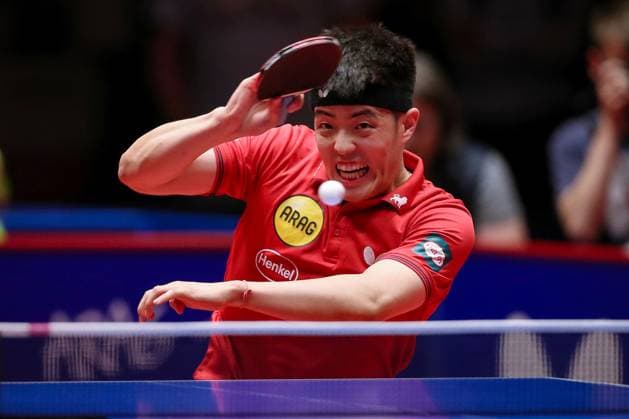 Bilder des Jahres 2024, Sport 05 Mai Sport Themen der Woche KW21 Sport Bilder des Tages 23.05.2024, Tischtennis, Duesseldorf, ARAG CenterCourt, TTBL Herren, Halbfinale Playoffs Spiel 2, Borussia Düsseldorf - TSV Bad Königshofen: Dang Qiu (Borussia Düsseldorf) Nordrhein-Westfalen Deutschland