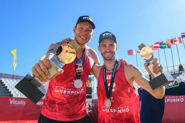 Bilder des Jahres 2024, Sport 05 Mai Sport Themen der Woche KW21 Sport Bilder des Tages Beach Pro Tour - Elite 16 Espinho, Portugal, 26.05.2024 Nils Ehlers (GER), Clemens Wickler (GER); Beach Pro Tour - Elite 16 Espinho, Espinho am 26.05.2024 Copyright: xBEAUTIFULxSPORTS PeterxWeberx