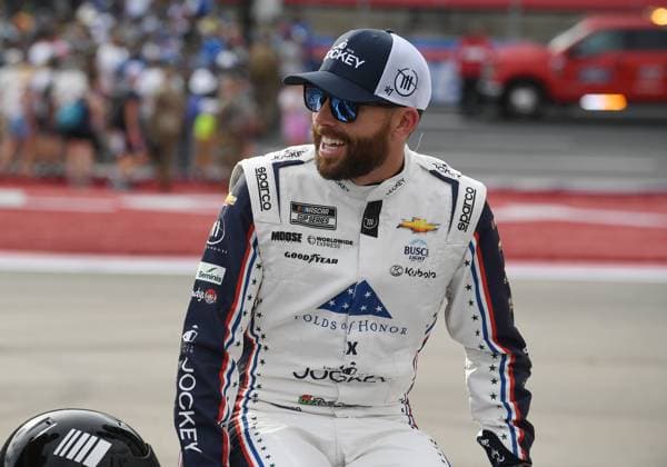 CHARLOTTE, NC - MAY 26: Ross Chastain ( 1 TrackHouse Racing Jockey x Folds of Honor Chevrolet) looks on prior to the running of the NASCAR, Motorsport, USA Cup Series Coca-Cola 600 on May 26, 2024, at Charlotte Motor Speedway in Concord, NC. (Photo by Jeffrey Vest Icon Sportswire) AUTO: MAY 26 NASCAR Cup Series Coca-Cola 600 EDITORIAL USE ONLY Icon240526737