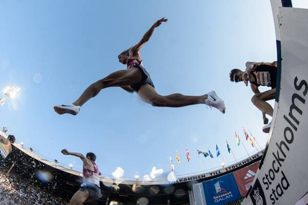 240602 Vidar Johansson of Sweden competes in men?s 3000 meters steeplechase during Bauhaus-galan, part of the Diamond League series on June 2, 2024 in Stockholm. Photo: Joel Marklund BILDBYRAN kod JM JZ0530 bbeng friidrott athletics friidrett diamond league bauhaus-galan stockholm Sverige Copyright: JOELxMARKLUND BB240602JM095