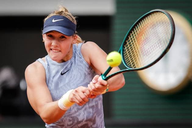 June 6, 2024, Paris, France, France: Mirra ANDREEVA of Russia during the twelfth day of Roland-Garros 2024, French Open 2024, Grand Slam tennis tournament at the Roland-Garros Stadium on June 06, 2024 in Paris, France. Paris France - ZUMAm308 20240606_zsp_m308_030 Copyright: xMatthieuxMirvillex