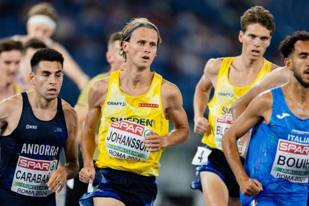 240610 Vidar Johansson of Sweden competes in men s 3000m Steeplechase final during day 4 of the 2024 European Athletics Championships on June 10, 2024 in Rome. Photo: Vegard Grott BILDBYRAN kod VG VG0620 bbeng friidrott athletics friidrett friidrotts-em em friidretts-em 2024 european athletics championships Copyright: VEGARDxGRoTT BB240610VG202